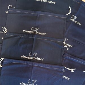 Vineyard Vines Blue Drawstring Pouches. Approx 10” x 14”. New. 10 bags per set